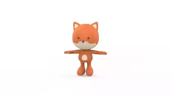 Character006 Fox Animal Low-poly 3D model