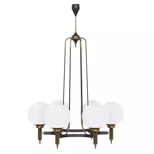 Mid-Century 6-Light Ceiling Lamp Stilnovo
