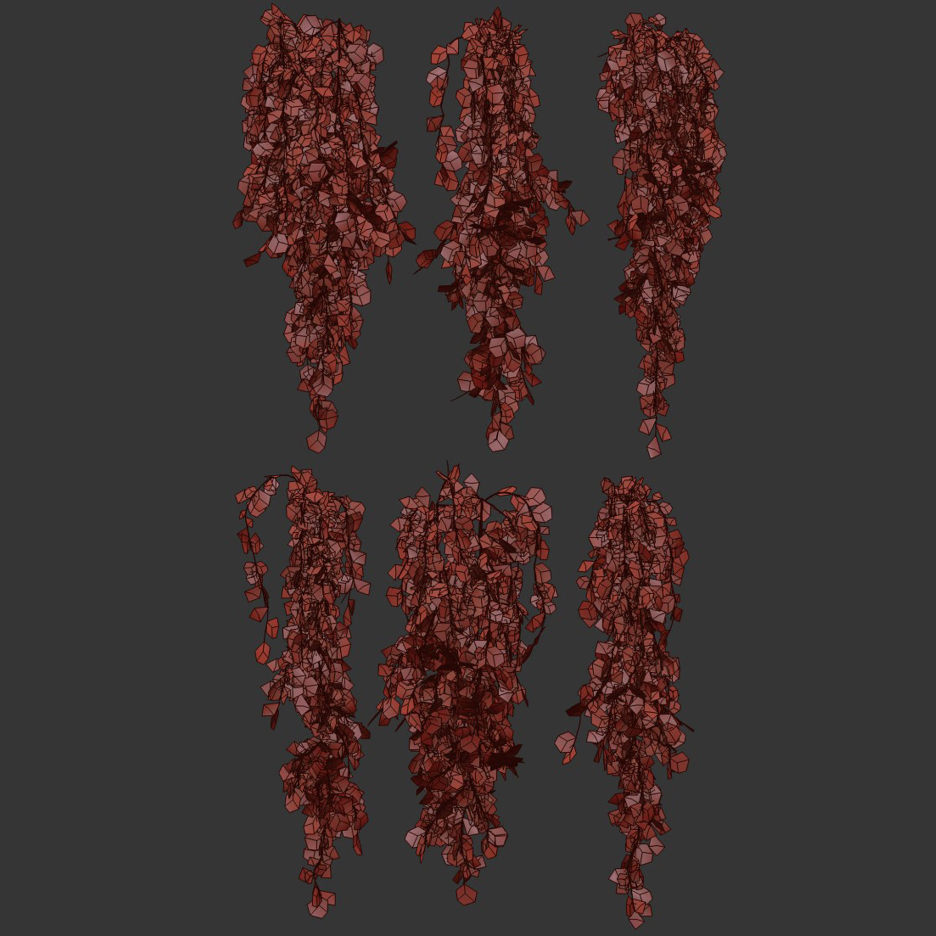 Hanging plants collection vol 248 Low-poly 3D model_6