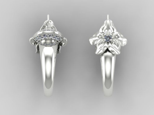 Pearl ring real made 3D print model_7