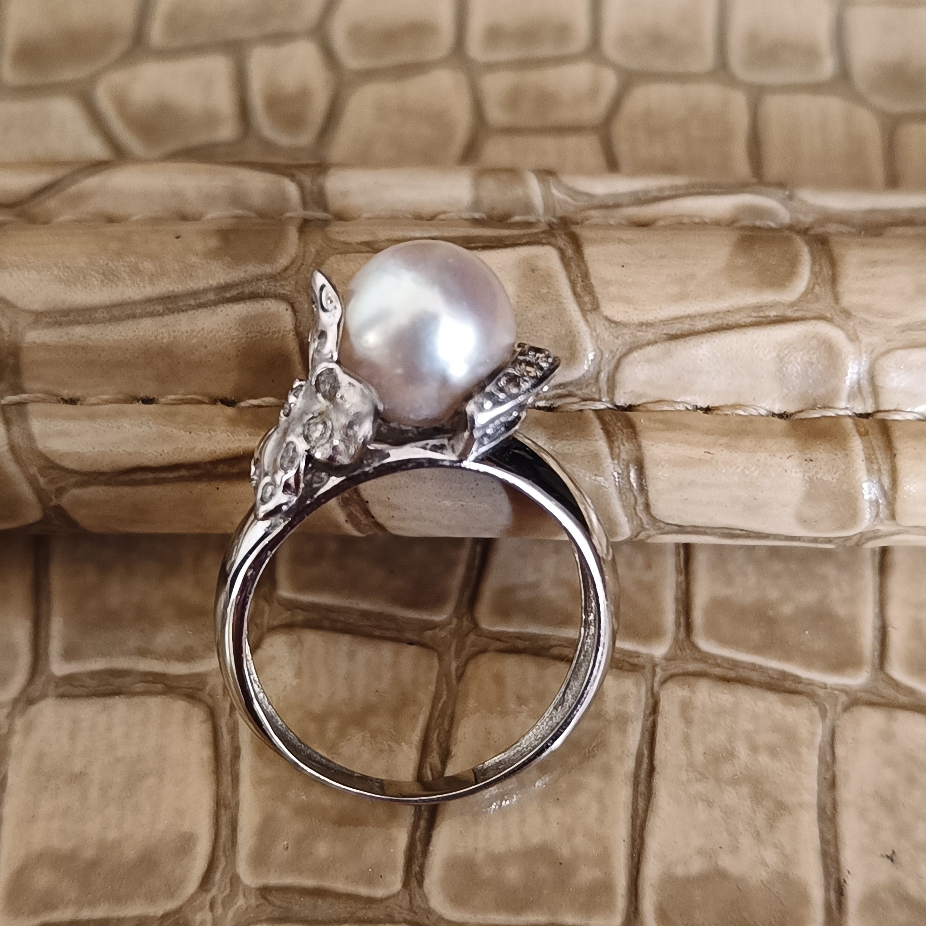 Pearl ring real made 3D print model_11
