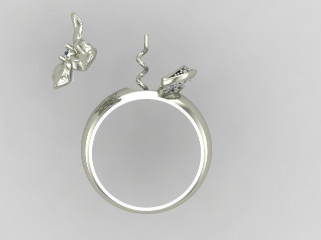 Pearl ring real made 3D print model_5