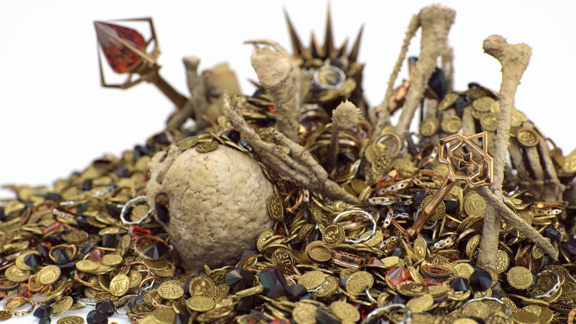 Undead treasure 3D model_6