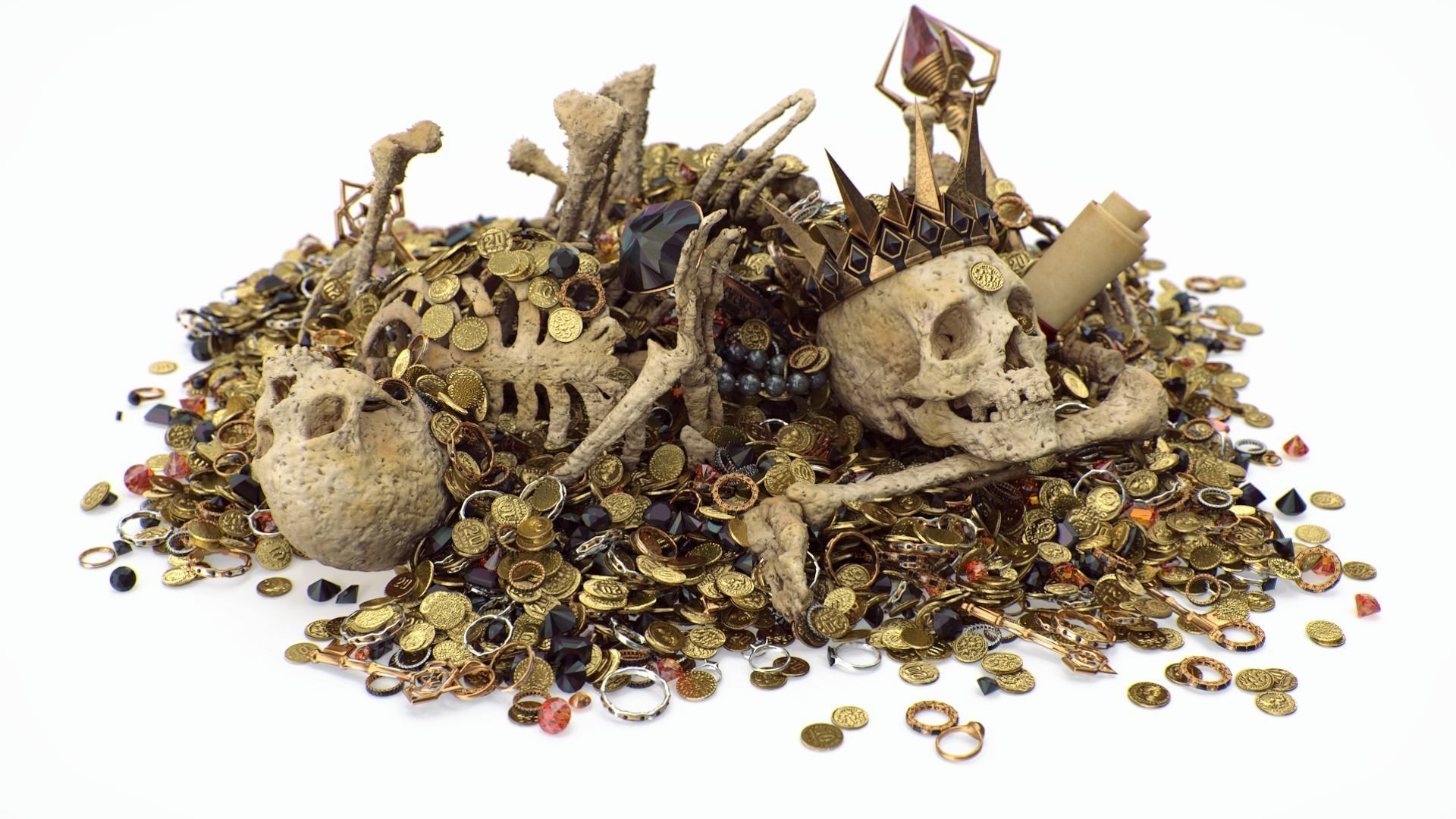 Undead treasure 3D model_1