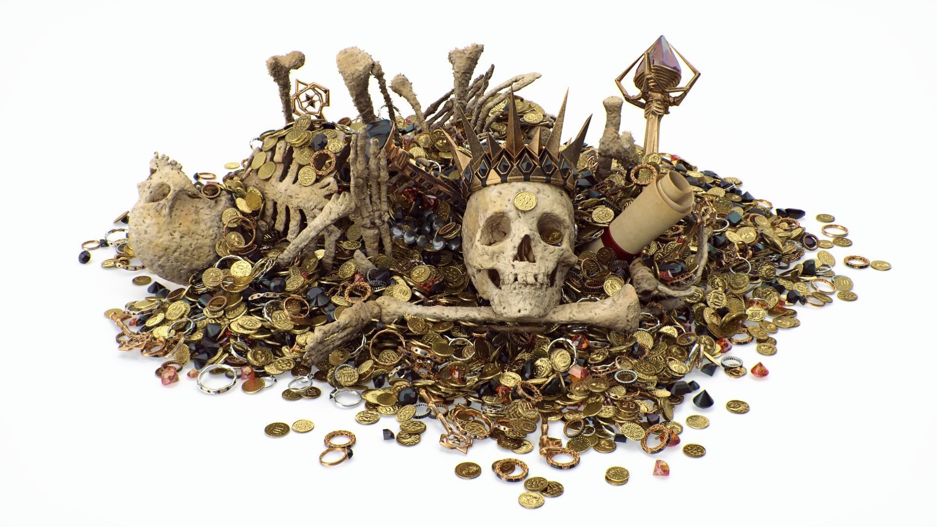 Undead treasure 3D model_9