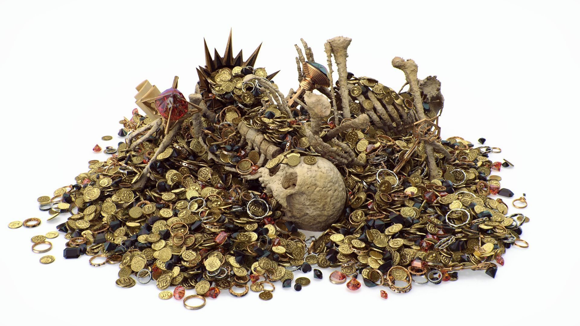 Undead treasure 3D model_11