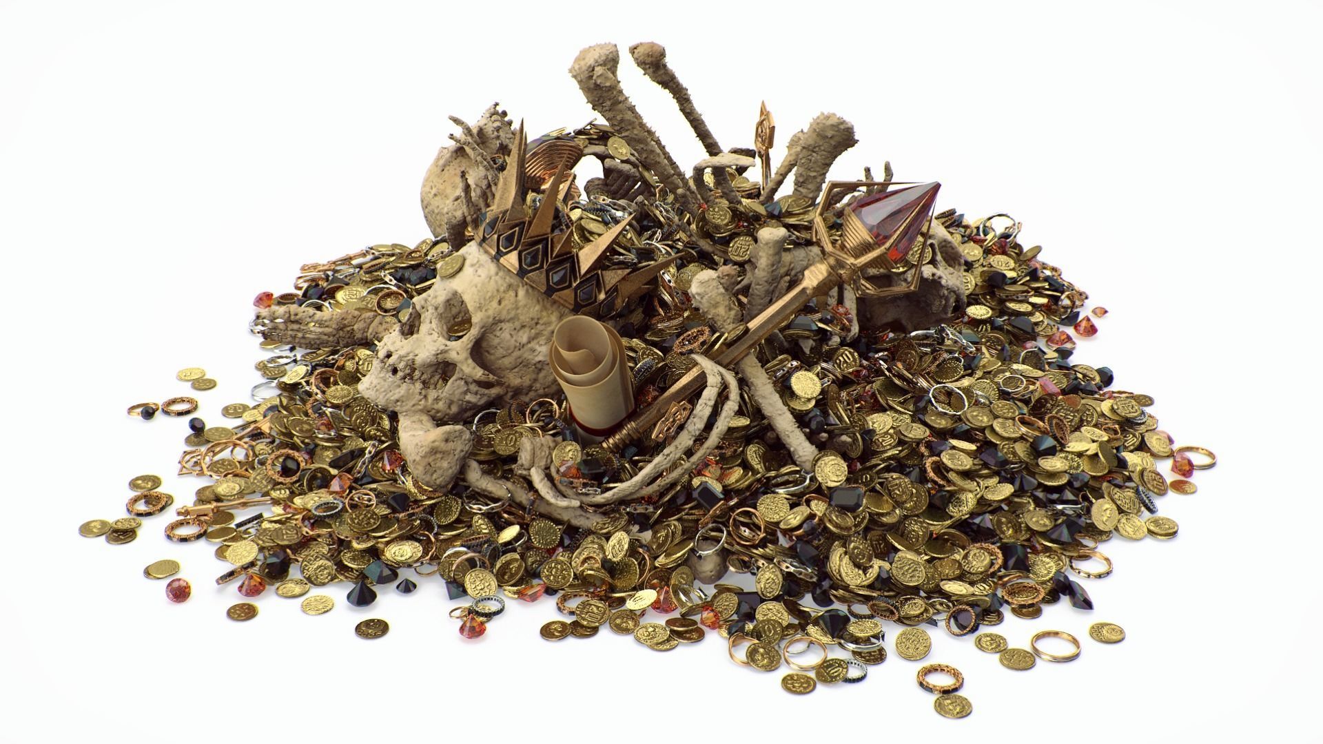 Undead treasure 3D model_10