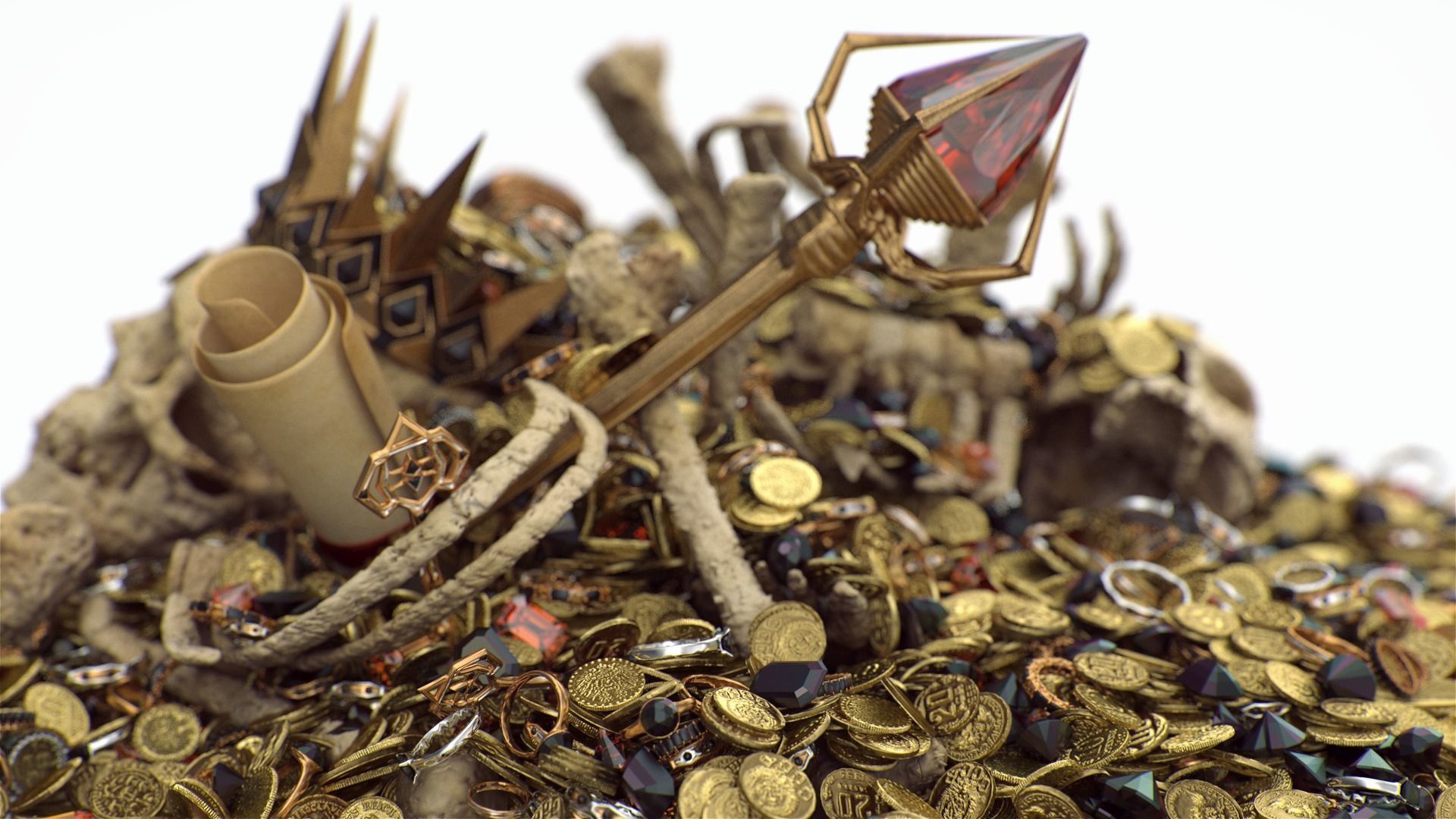 Undead treasure 3D model_7