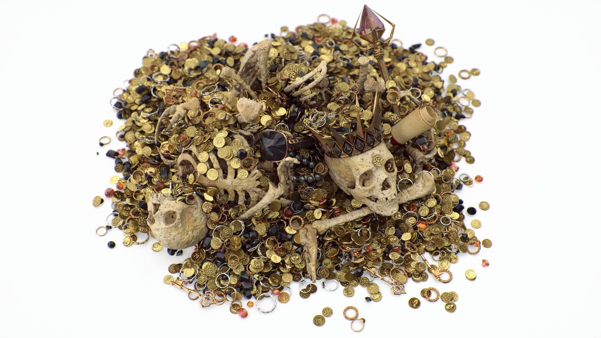 Undead treasure 3D model_4