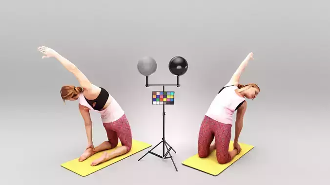 Woman in yoga pose 439