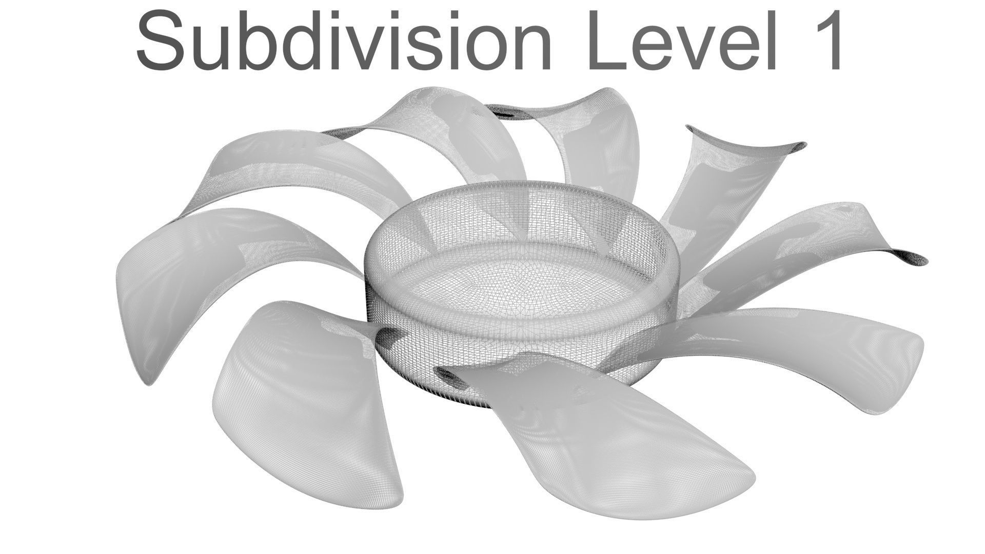 Transparent Colored Power Supply Unit Fan Blades Set 3D model_16