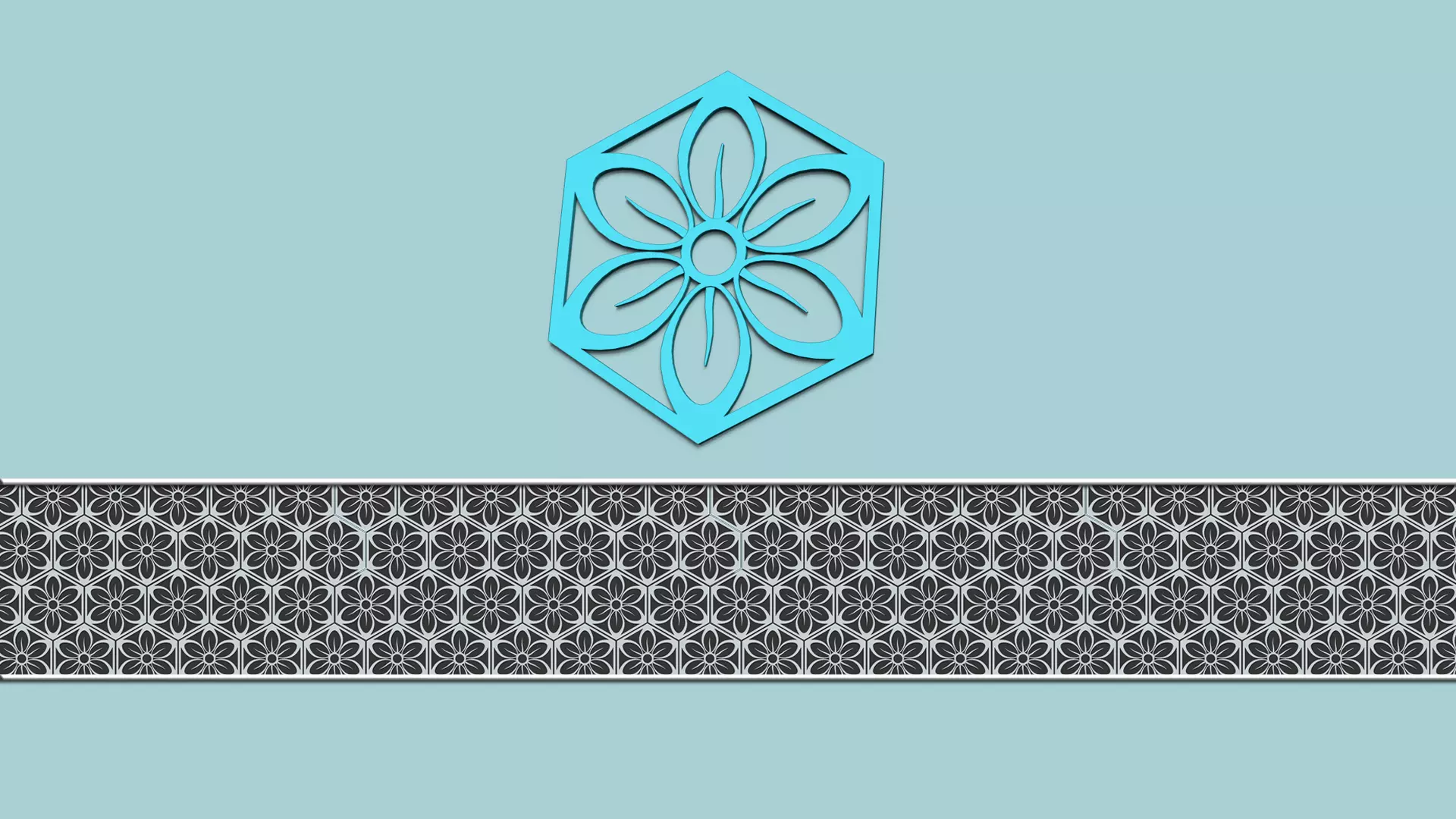 Hexagonal Wall Panel A12 Flower - Interior Design Decoration 3D print model_0