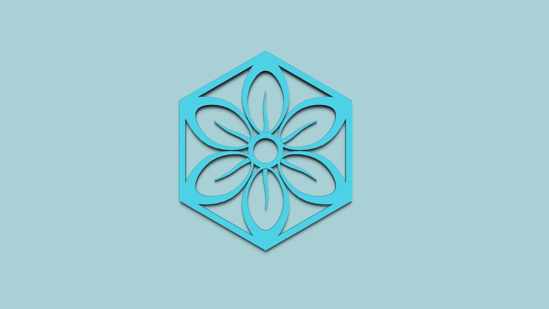 Hexagonal Wall Panel A12 Flower - Interior Design Decoration 3D print model_2