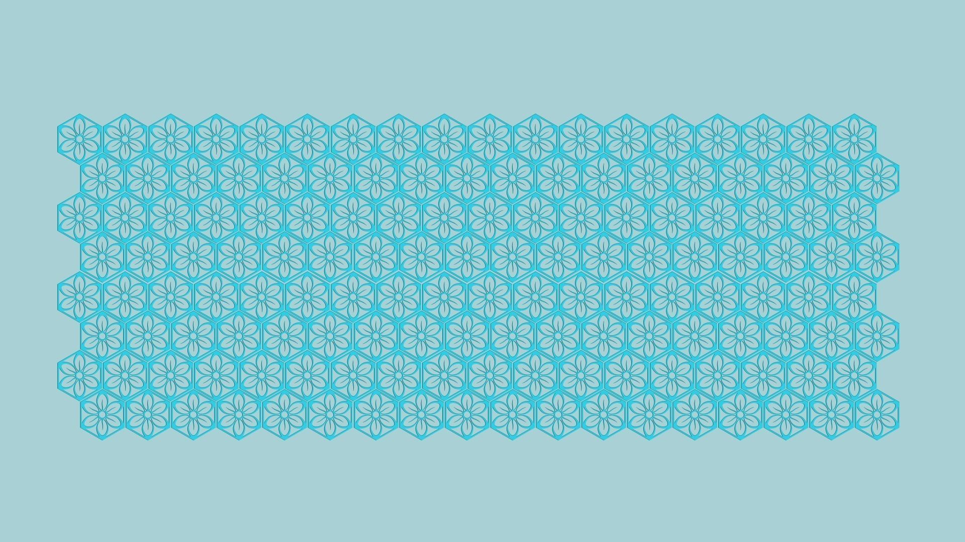 Hexagonal Wall Panel A12 Flower - Interior Design Decoration 3D print model_9