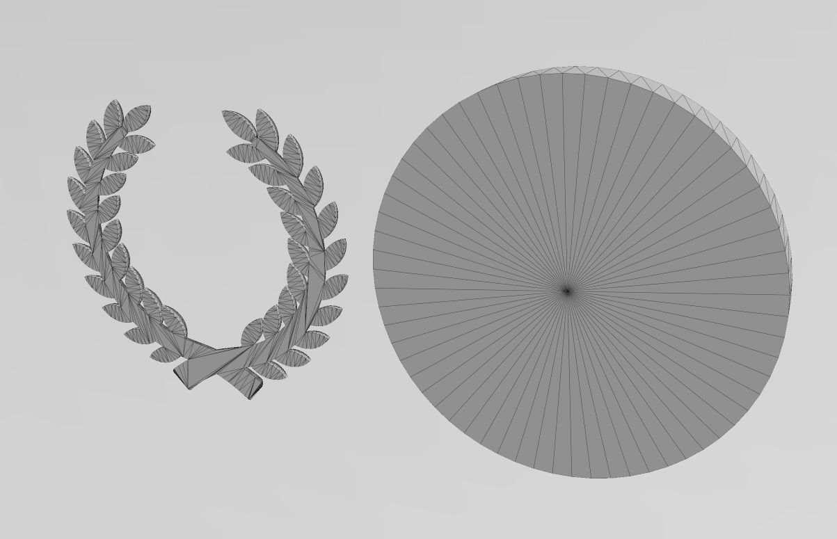 Mold bay leaves branches crown onlay relief 3D print model_11