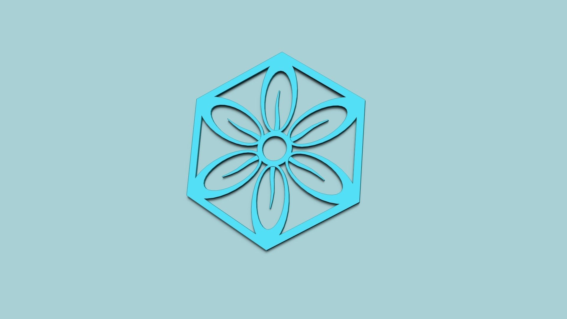 Hexagonal Wall Panel A13 Floral - Interior Design Decoration 3D print model_9