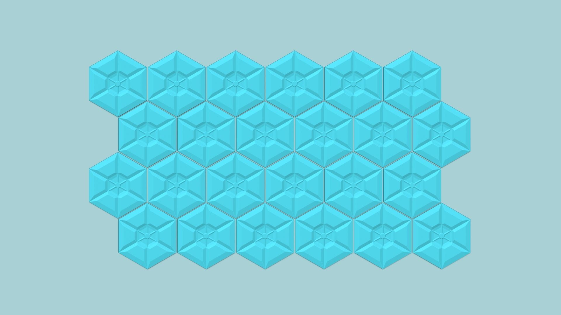 Hexagonal Wall Panel A15 Star - Interior Design Decoration 3D print model_6