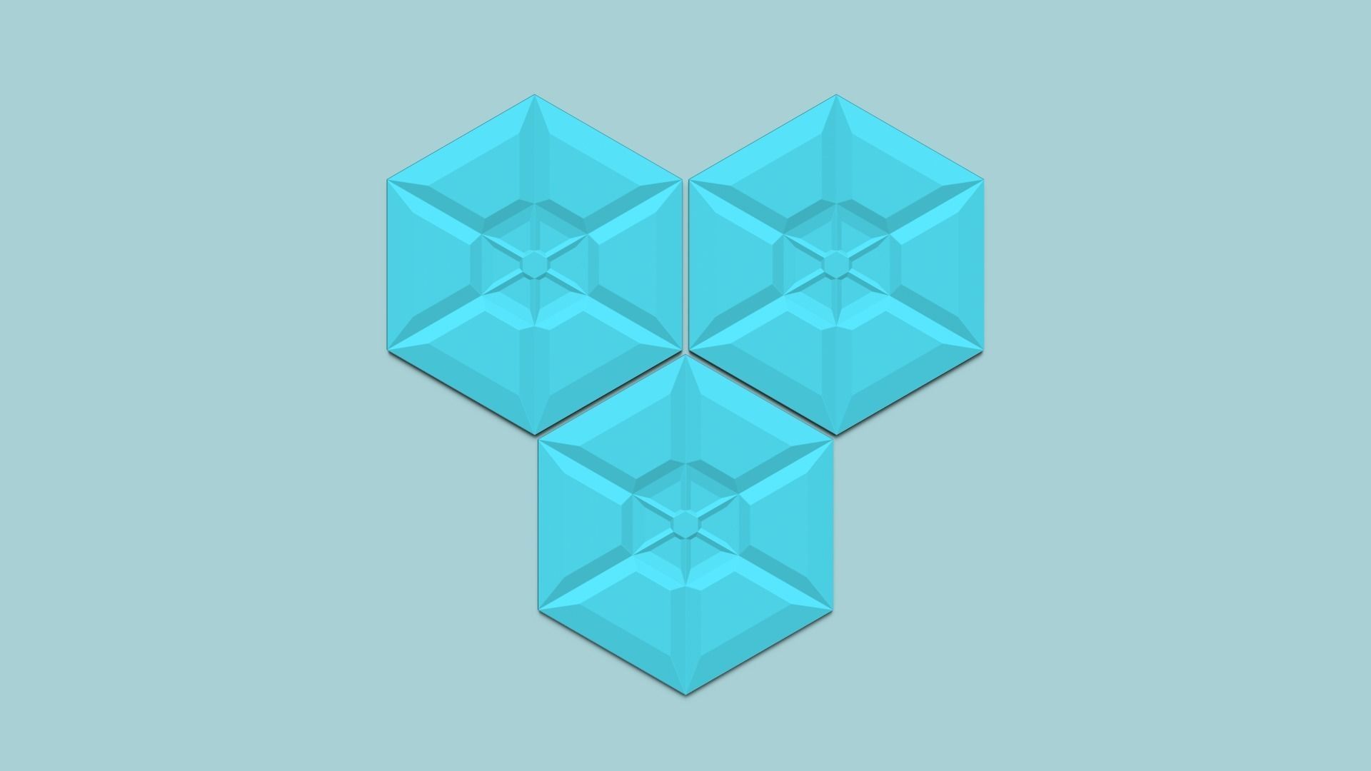 Hexagonal Wall Panel A15 Star - Interior Design Decoration 3D print model_4