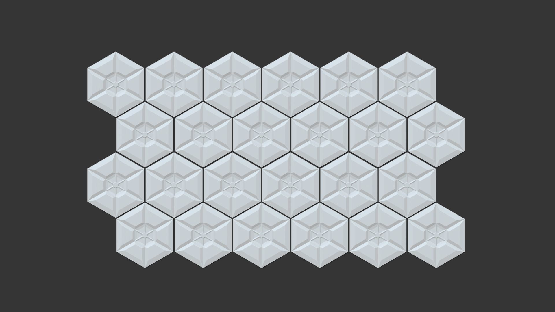 Hexagonal Wall Panel A15 Star - Interior Design Decoration 3D print model_8