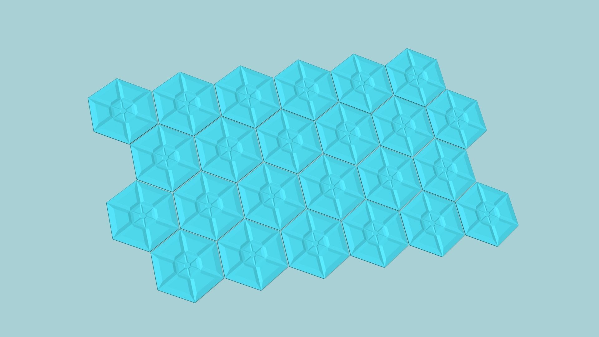 Hexagonal Wall Panel A15 Star - Interior Design Decoration 3D print model_7