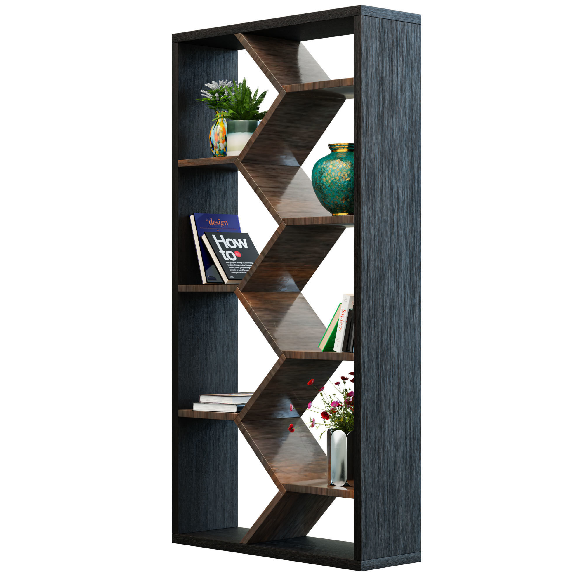 Modern Bookshelf  3D model_1