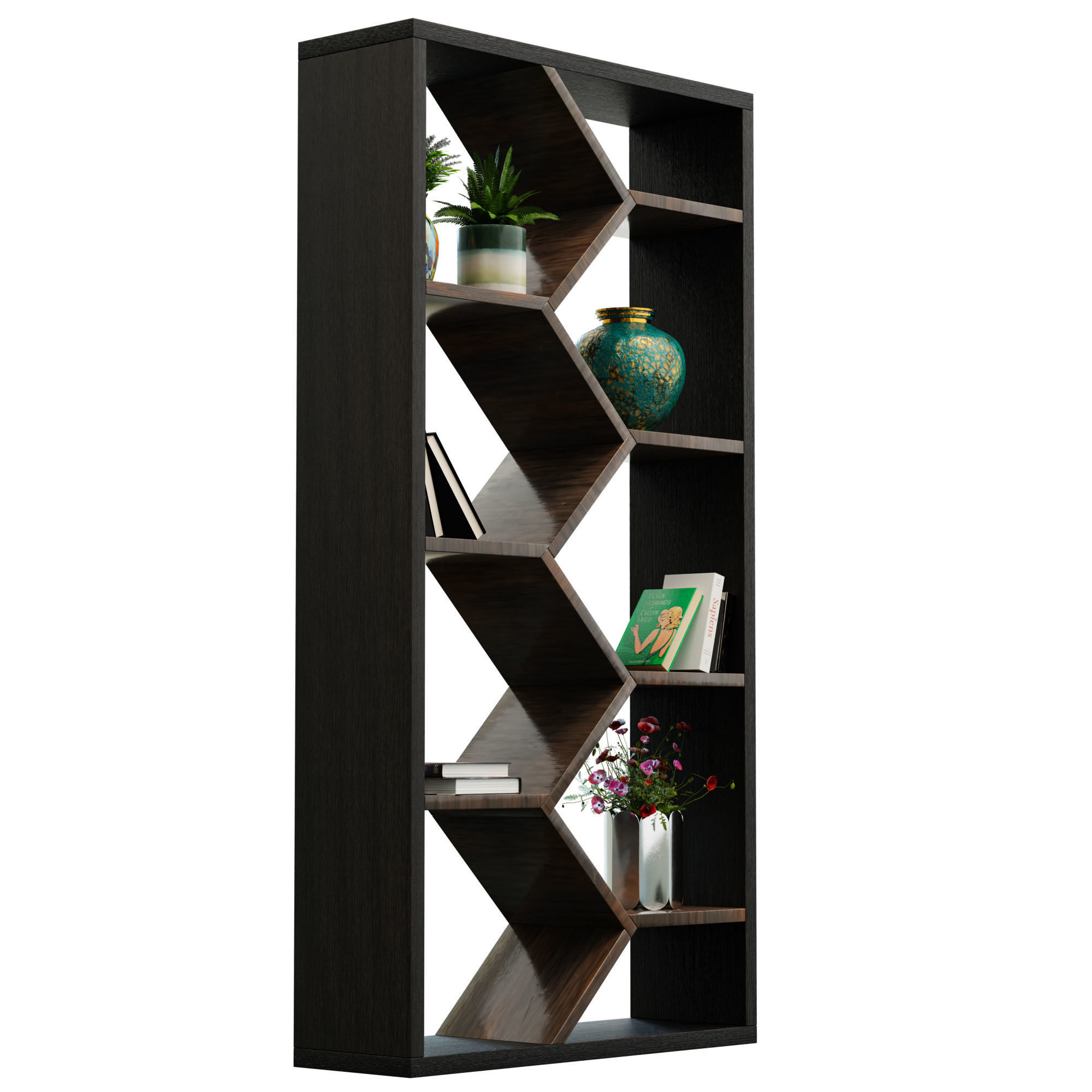 Modern Bookshelf  3D model_2