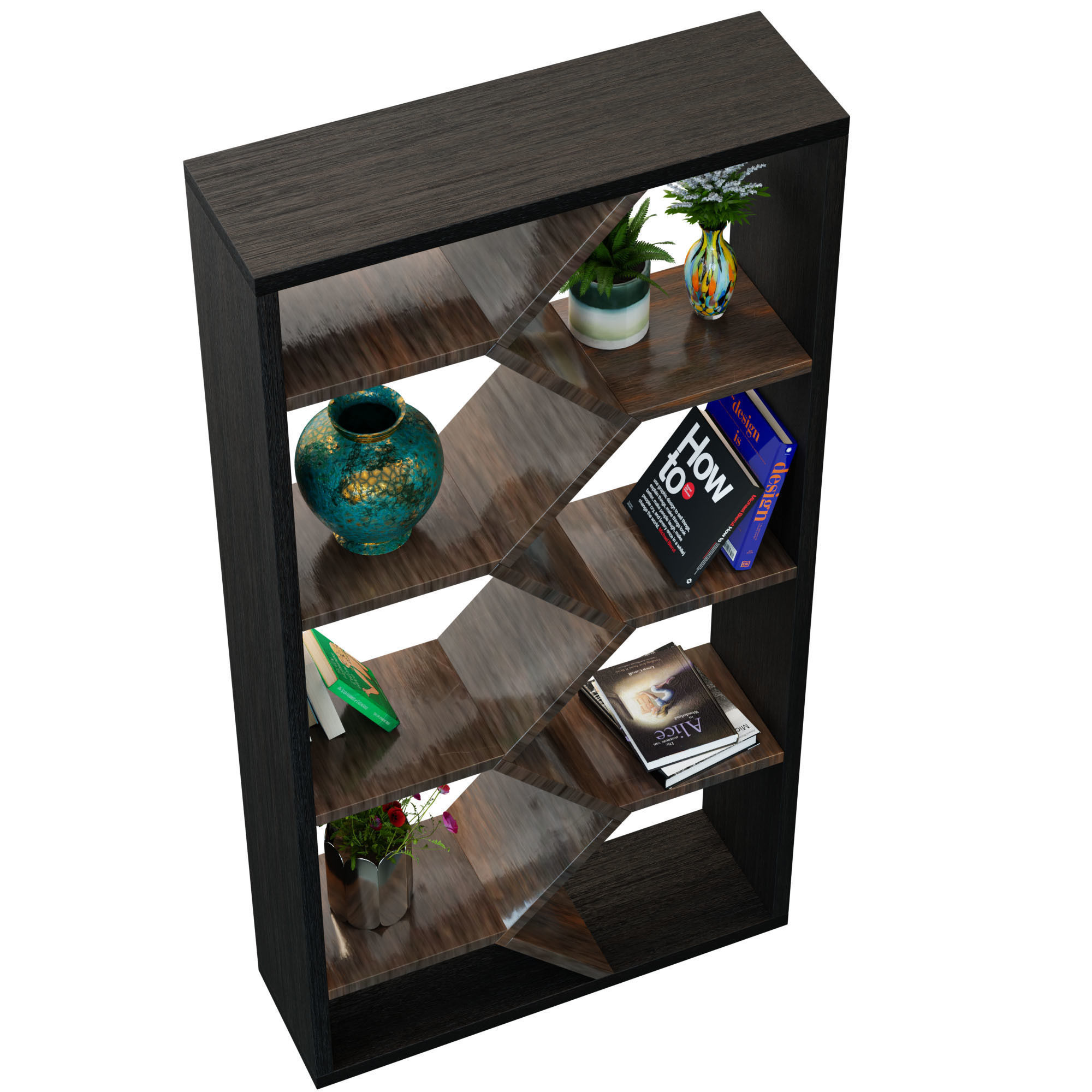 Modern Bookshelf  3D model_4