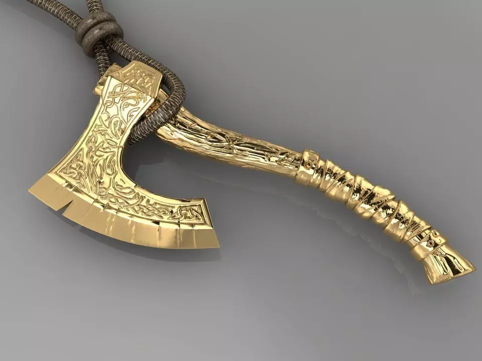  pendant poleax viking 3D print model_0