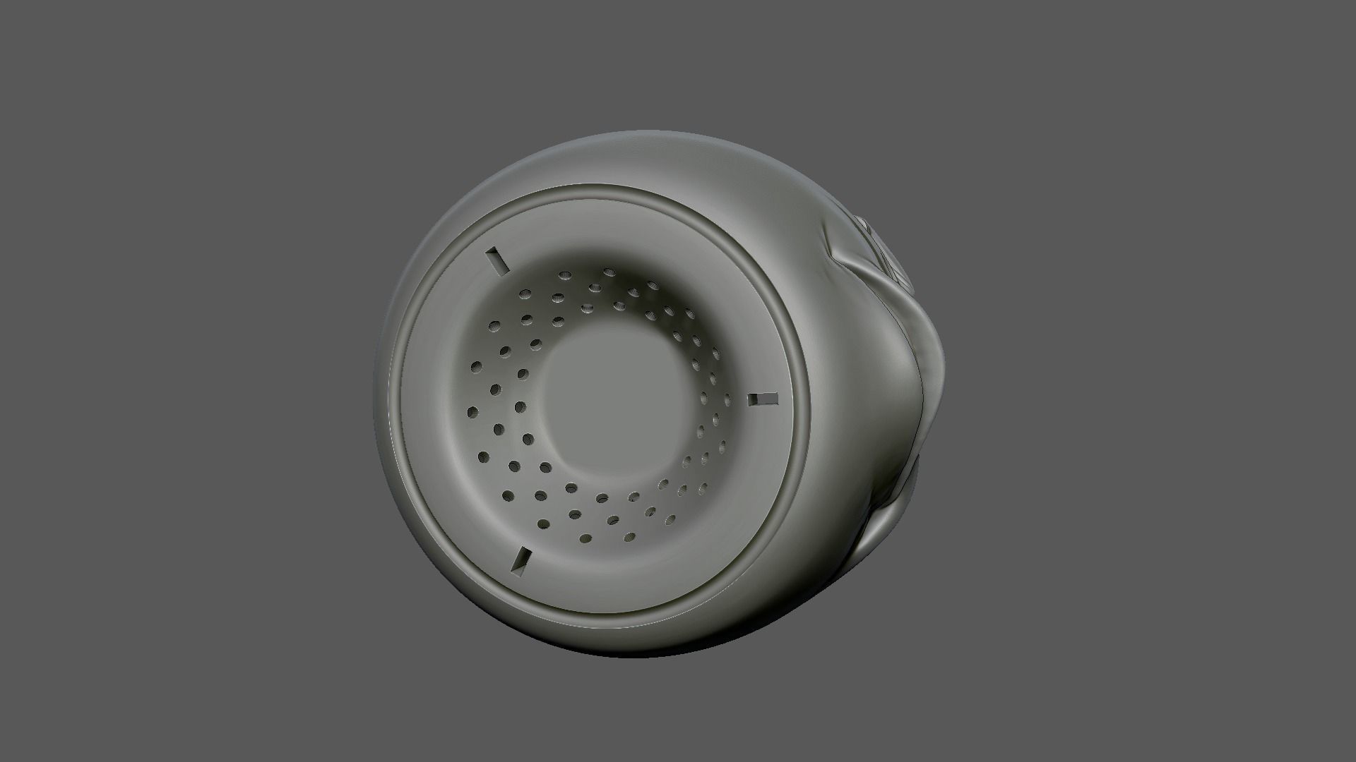 Smile -faced funny flower pot 3D print model_7