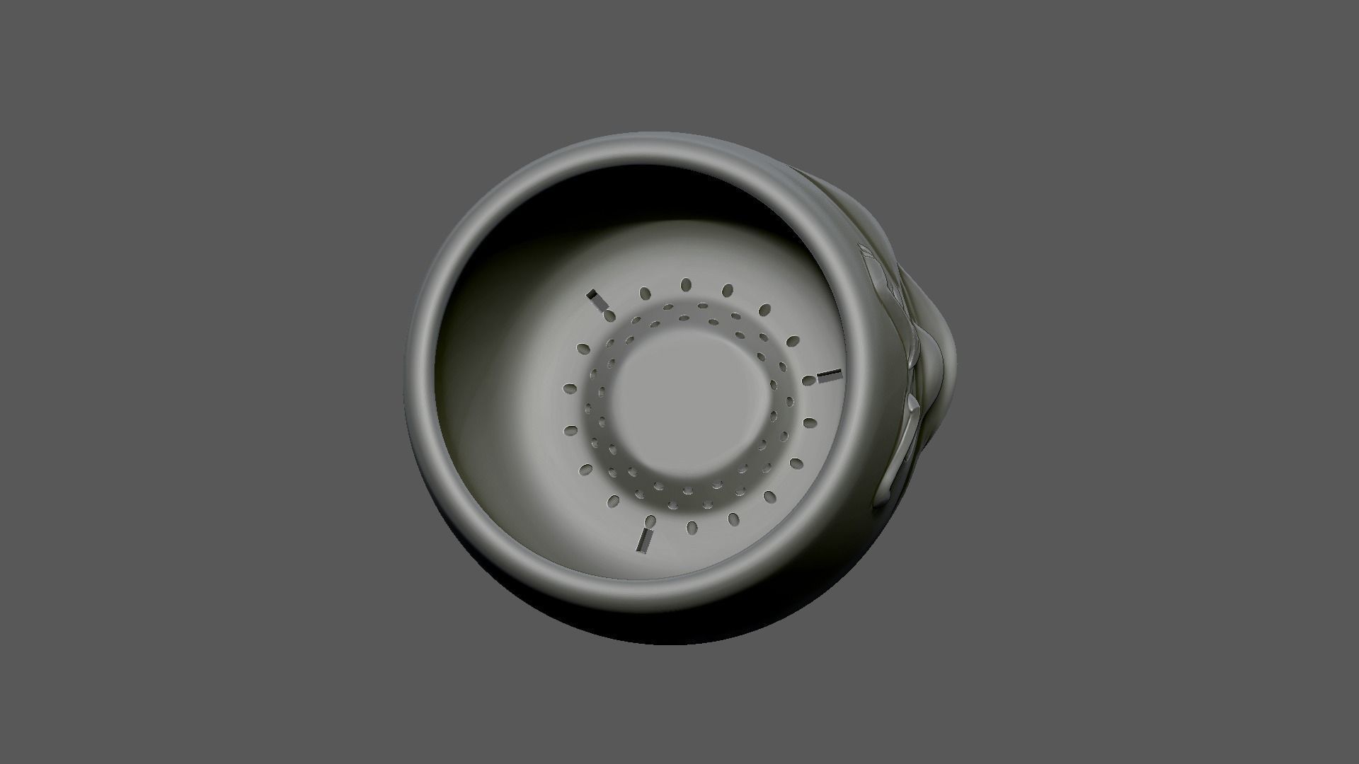 Smile -faced funny flower pot 3D print model_8