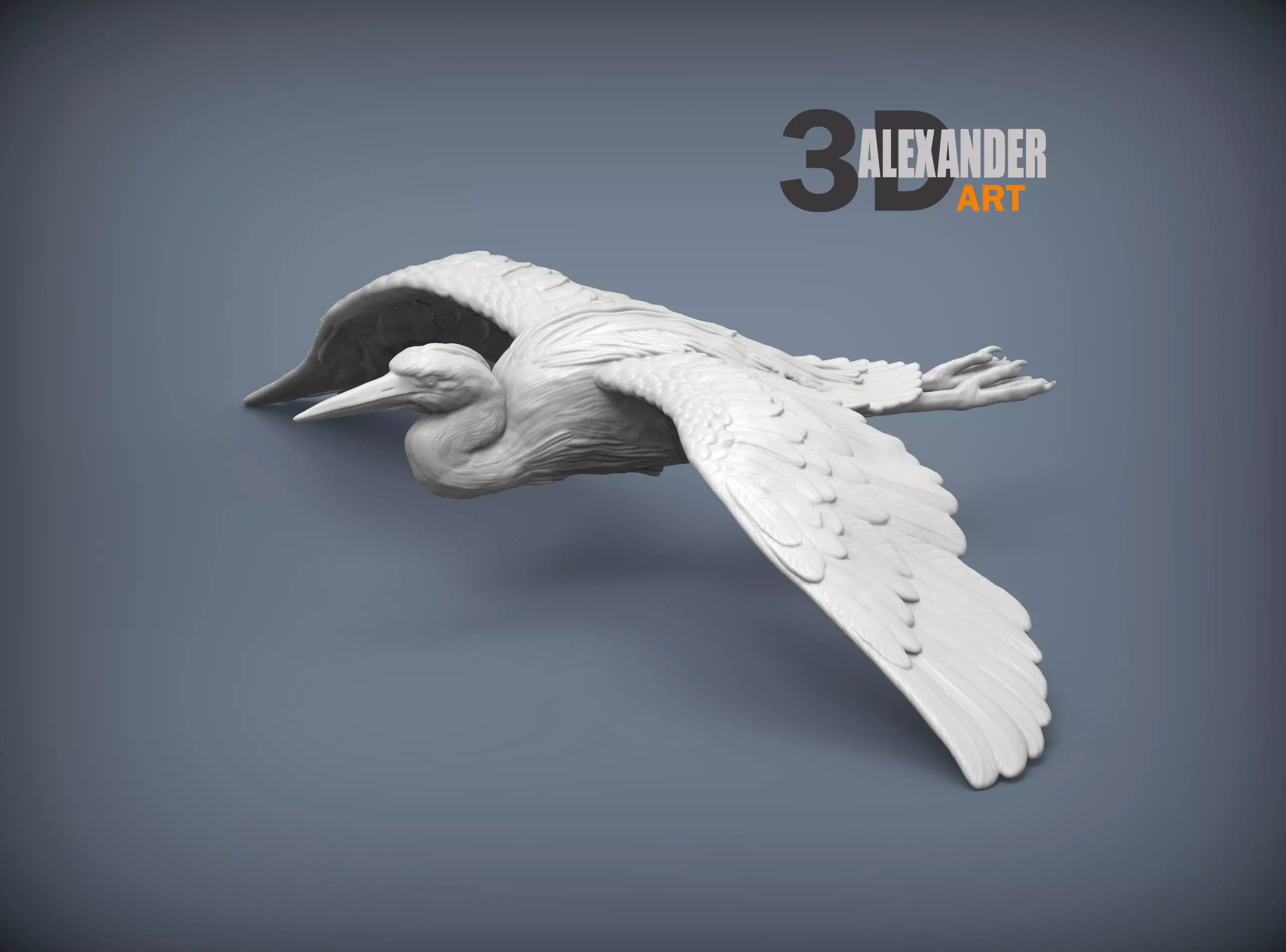 Heron flies 3D print model_0