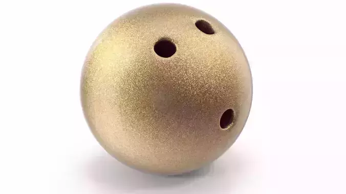 Golden bowling ball