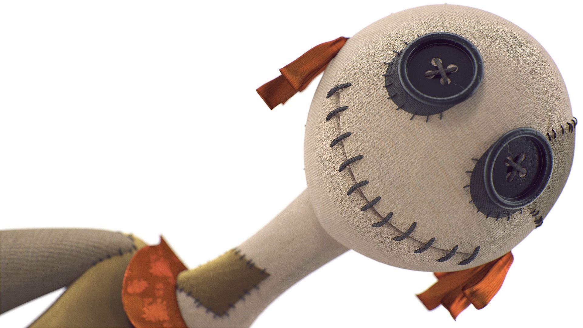 Creepy home made doll 3D model_6