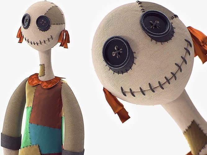 Creepy home made doll 3D model