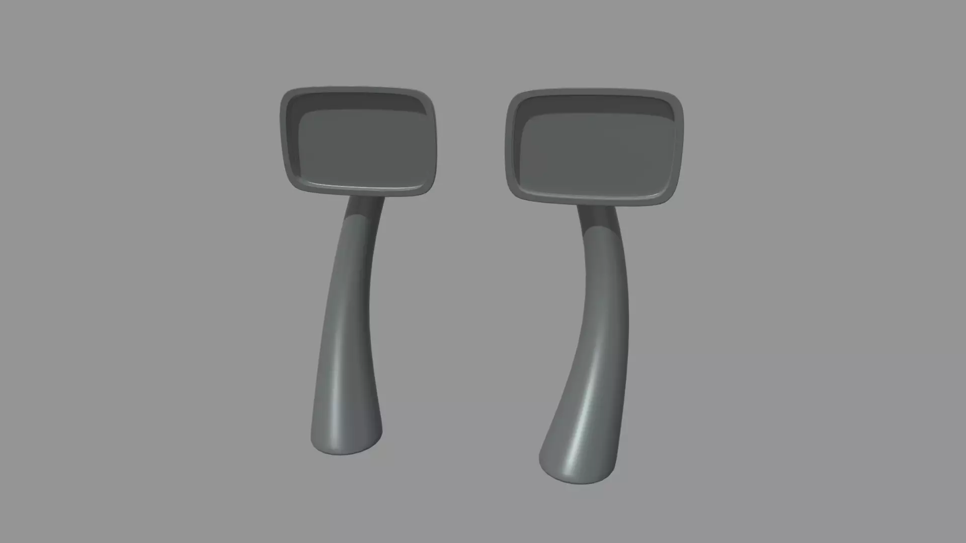 Car Mirror 015 Low-poly 3D model_0