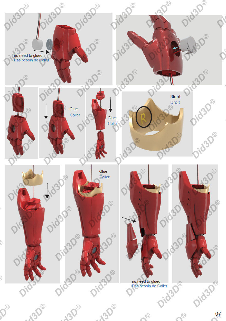 IRON MAN MRK7 V2 ANIMATRONIQUE 62cm  3D print model_14