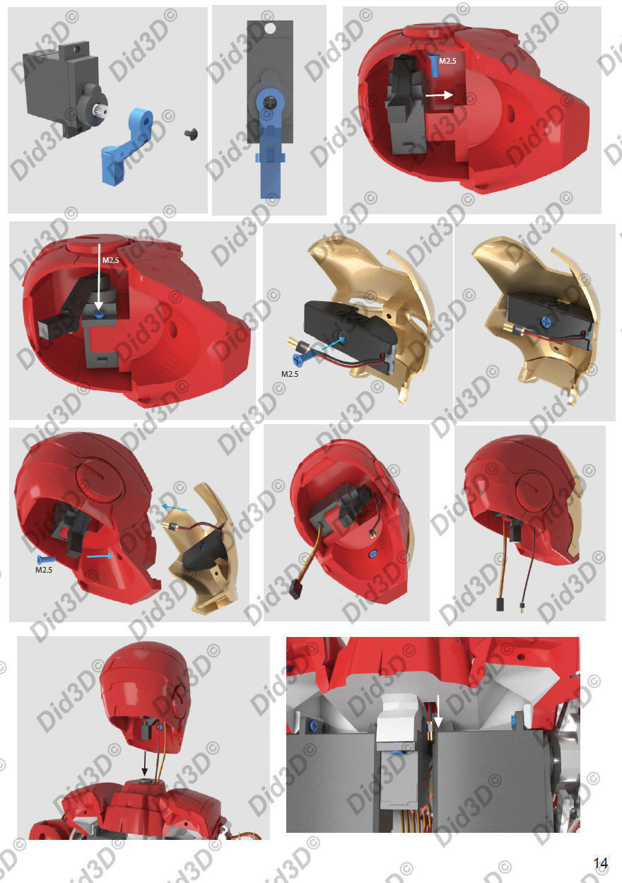 IRON MAN MRK7 V2 ANIMATRONIQUE 62cm  3D print model_13