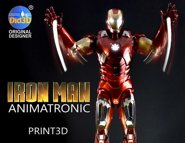 IRON MAN MRK7 V2 ANIMATRONIQUE 62cm  3D print model