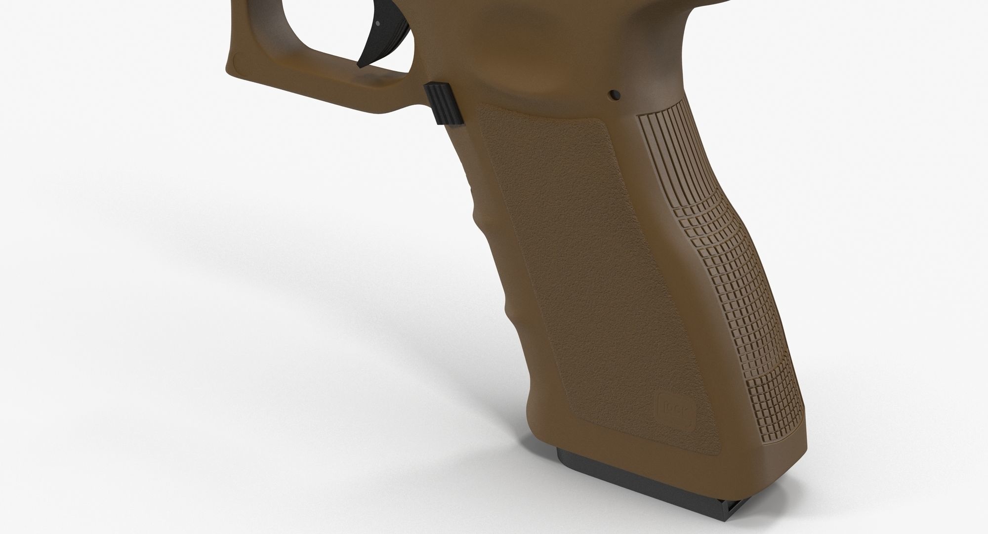 Glock 34 Brown Rough Low-poly 3D model_12