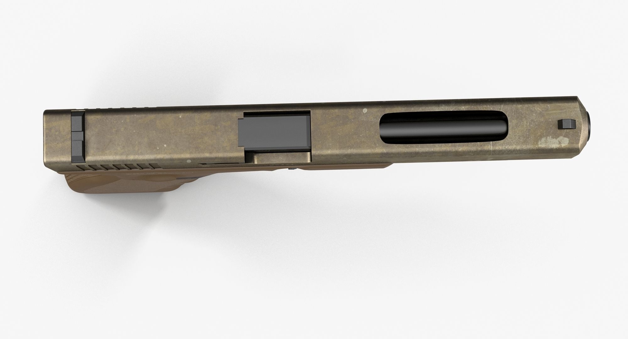 Glock 34 Brown Rough Low-poly 3D model_9