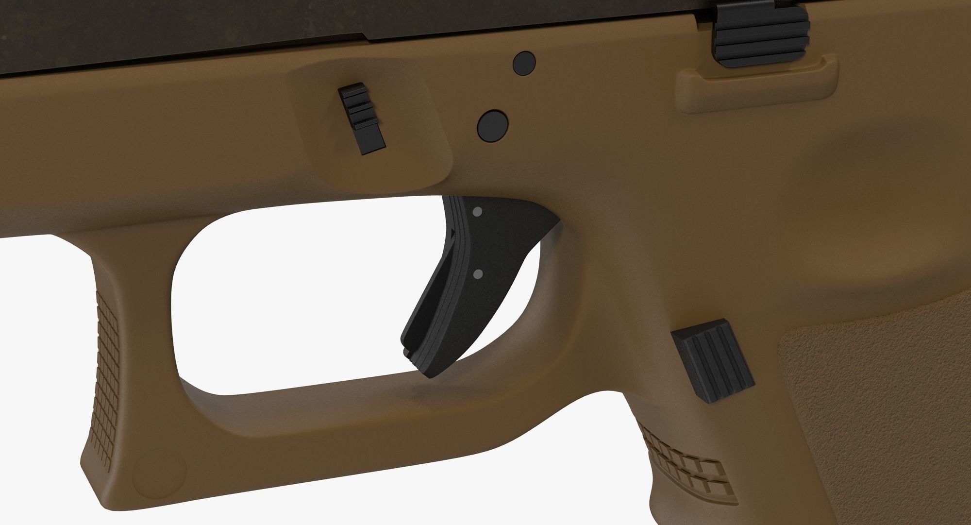 Glock 34 Brown Rough Low-poly 3D model_15