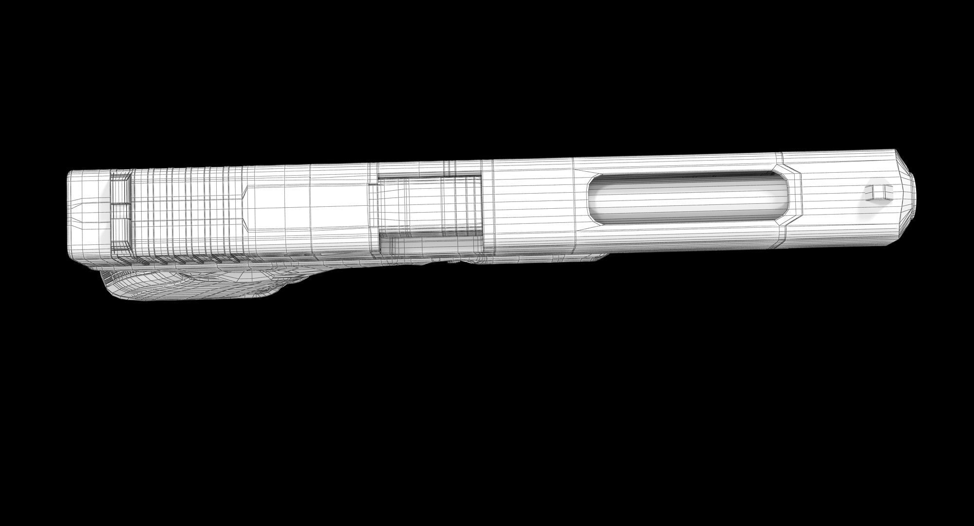 Glock 34 Brown Rough Low-poly 3D model_10