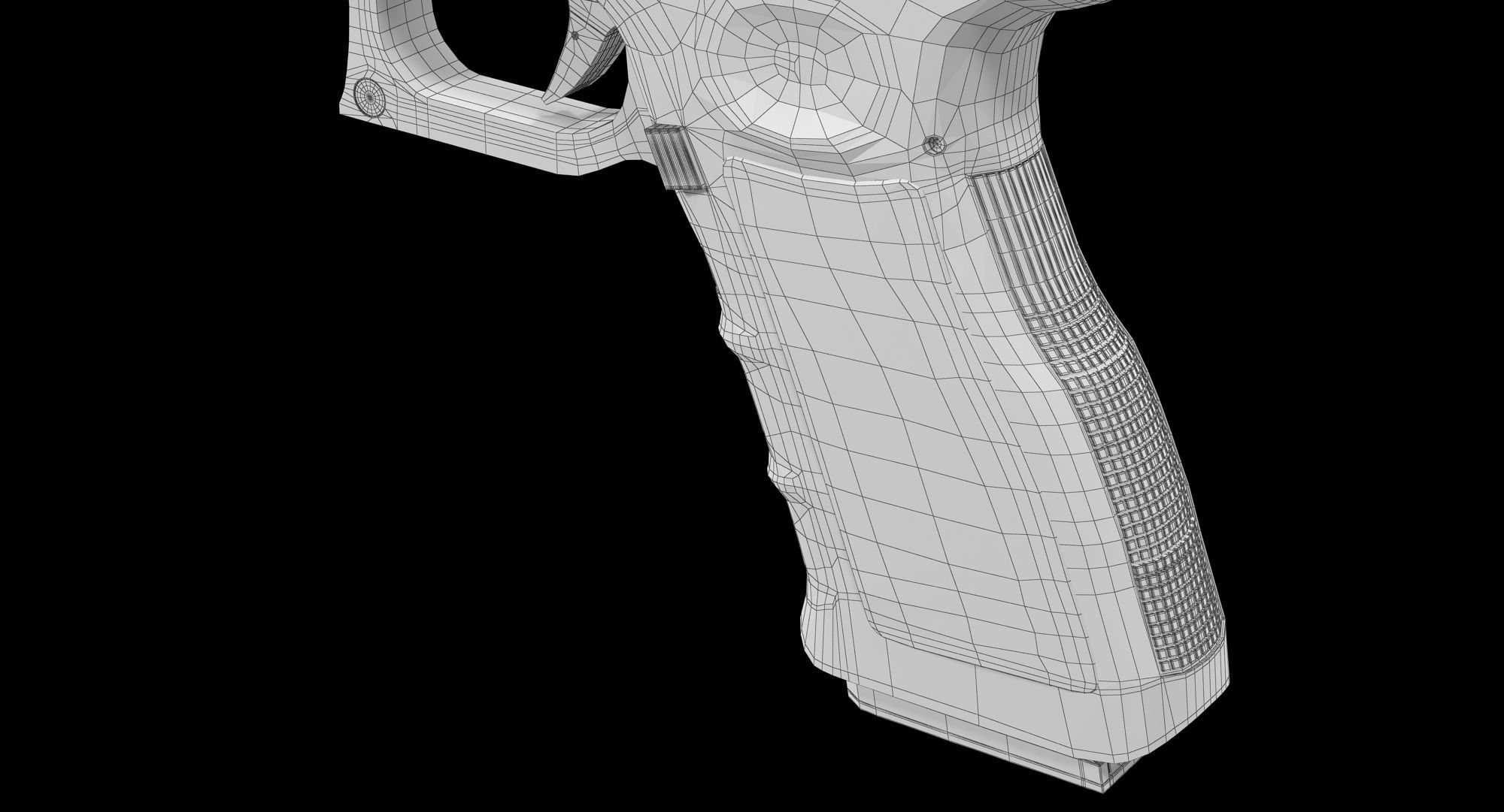 Glock 34 Brown Rough Low-poly 3D model_13