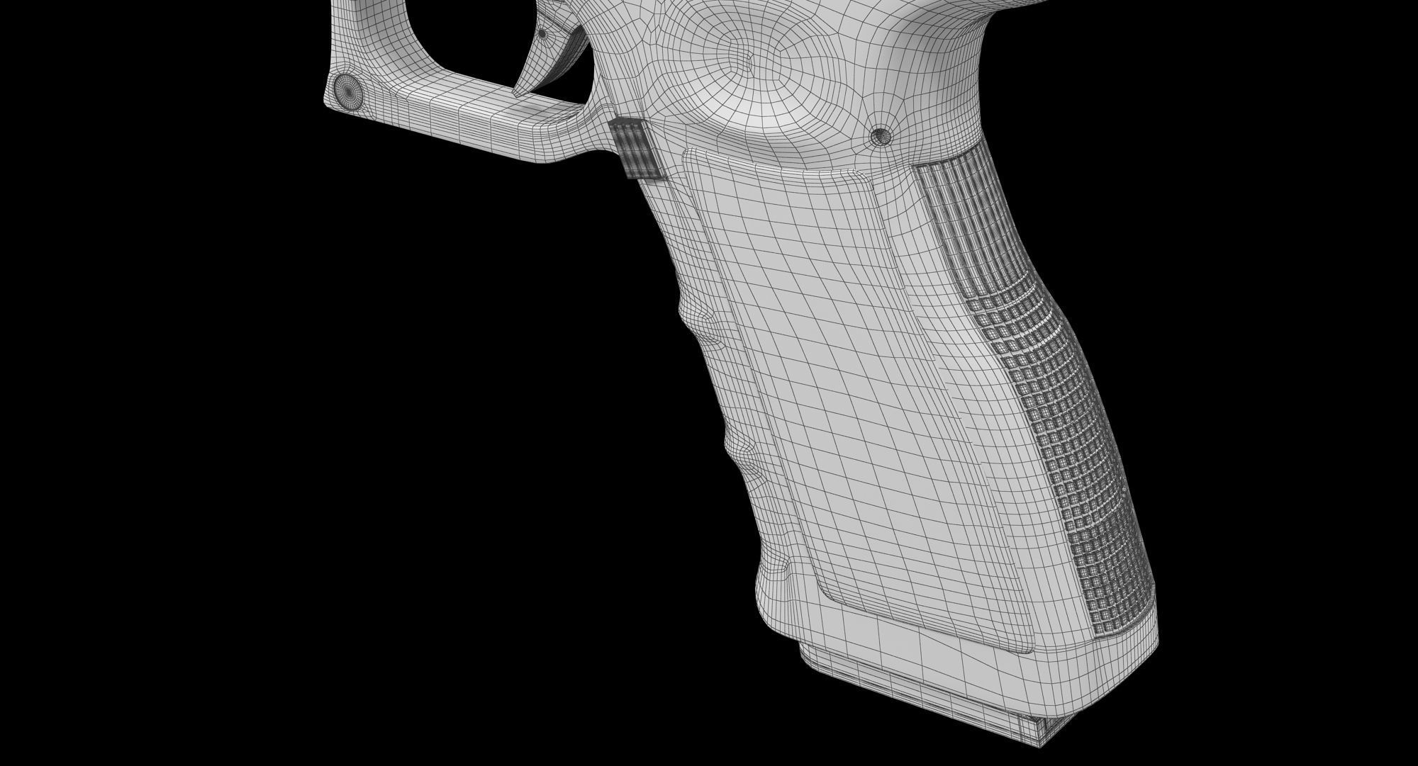 Glock 34 Brown Rough Low-poly 3D model_14