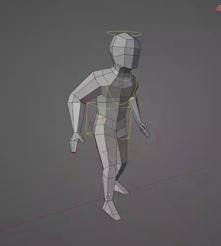 Stylized Humanoid Base Mesh Rigged 3D Model