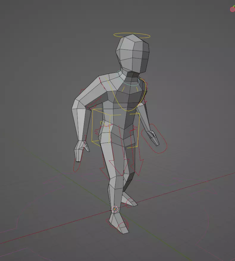 Stylized Humanoid Base Mesh Rigged 3D Model 3D model