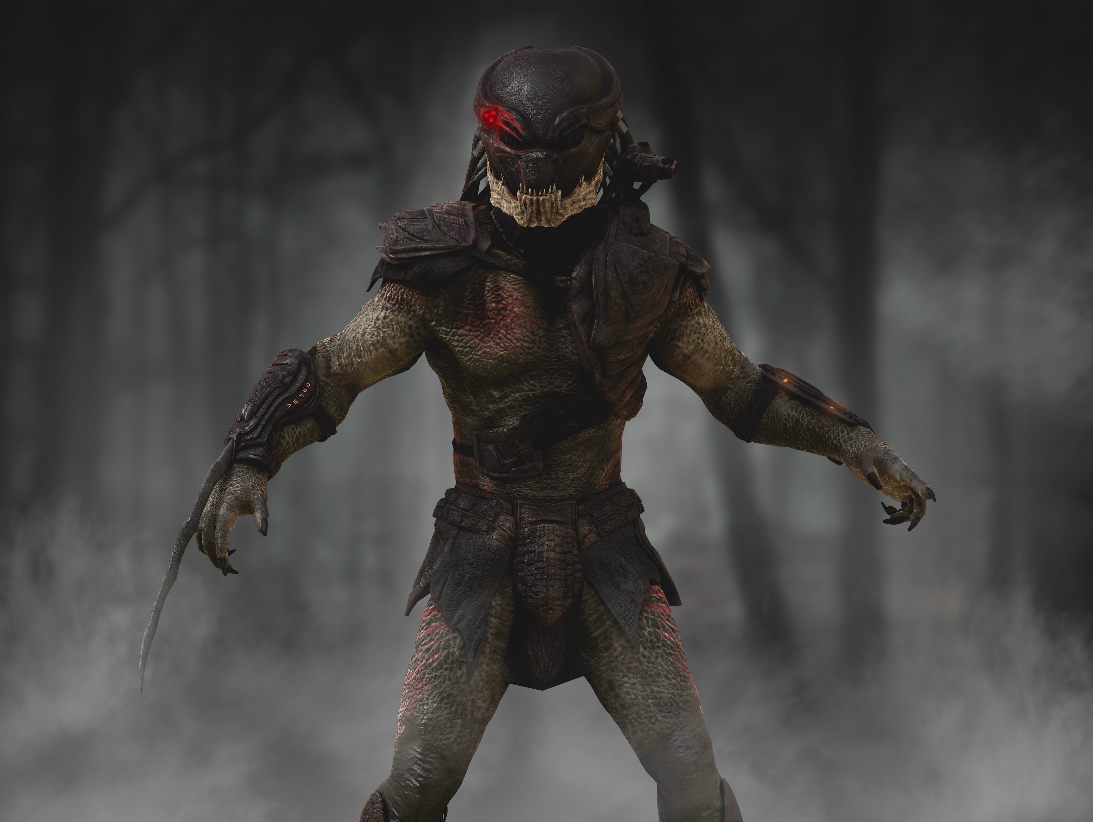 Predator Berserker Low-poly 3D model_3