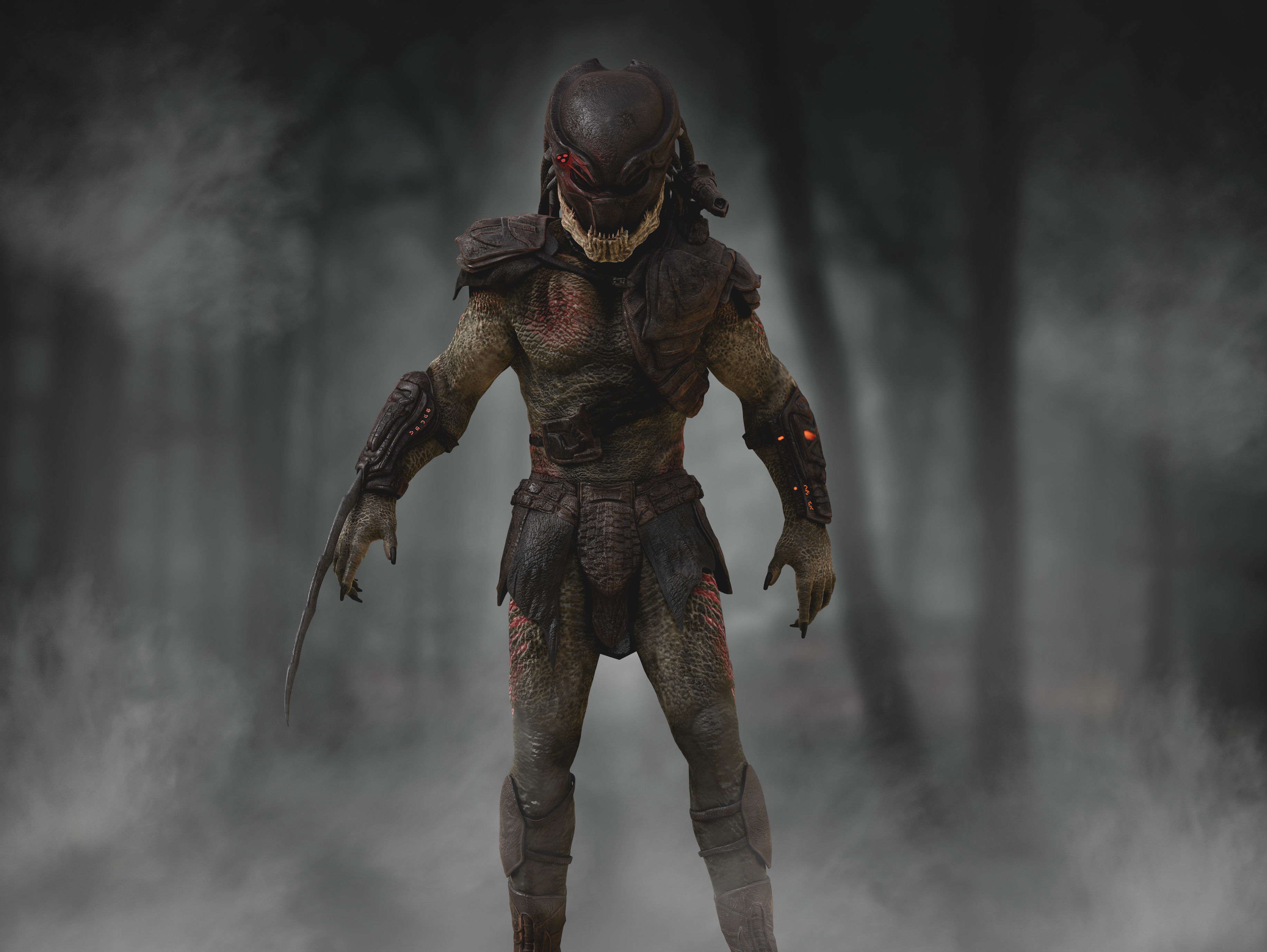 Predator Berserker Low-poly 3D model_6