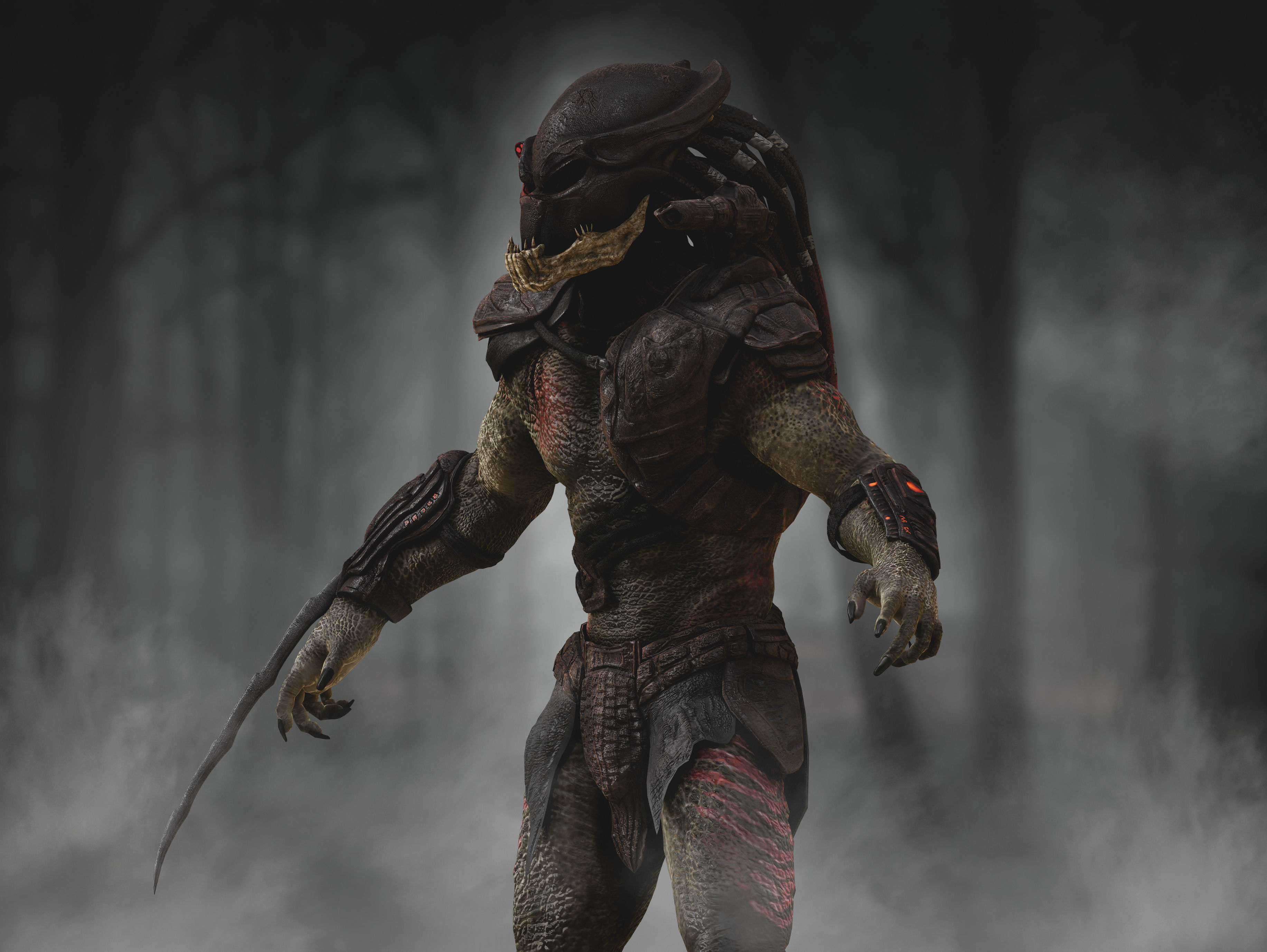 Predator Berserker Low-poly 3D model_7