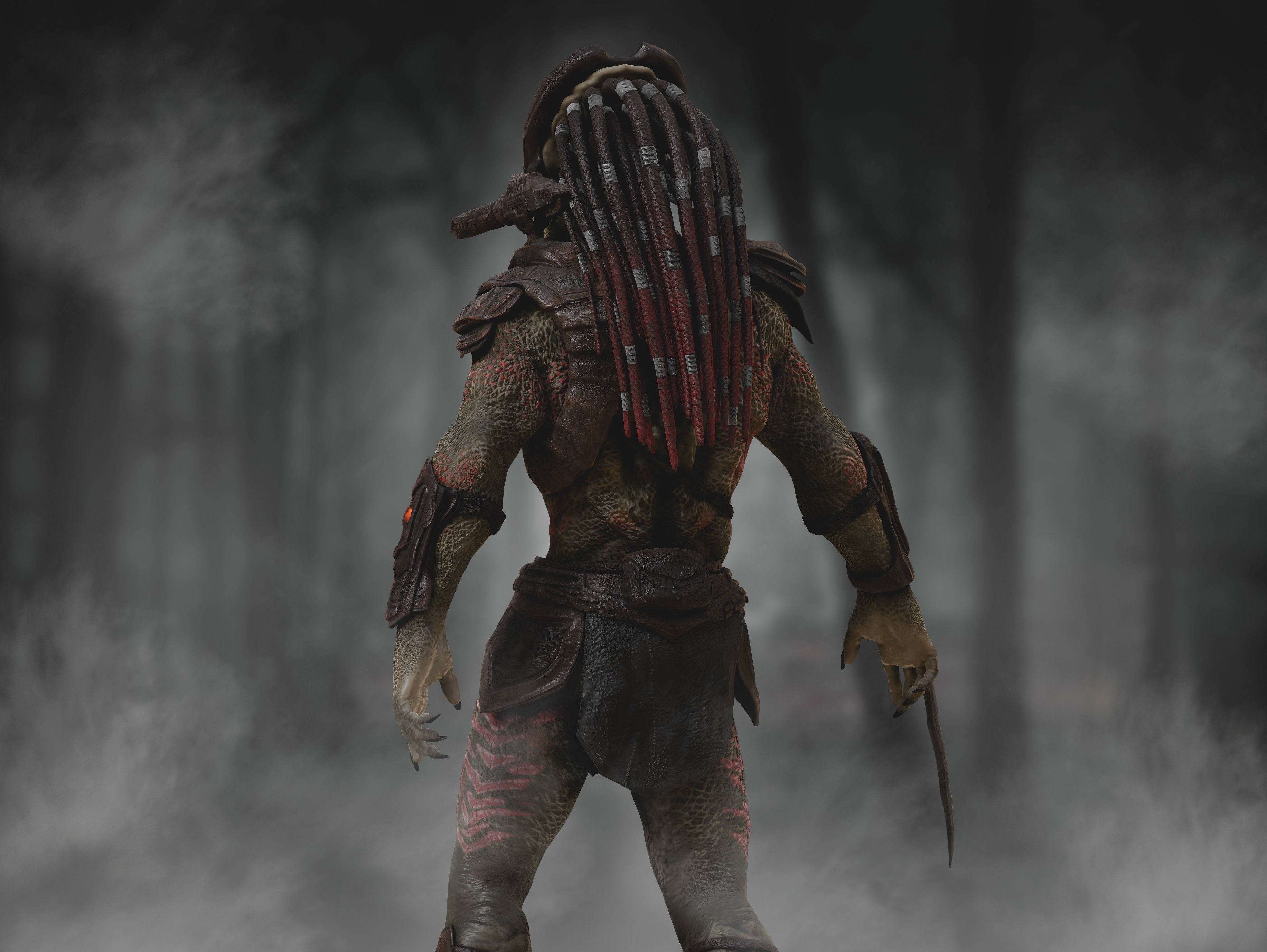 Predator Berserker Low-poly 3D model_5